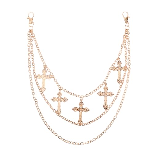 OIDEA Herren Hose Kette Gothic: Jean Brieftasche Kette Gold Hip Pop Punk Rock Geldbörsenkette Schlüsselkette Hosenkette für Männer von OIDEA