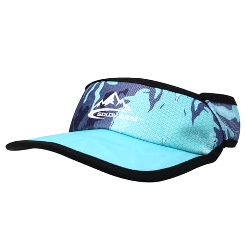OIDEA Herren Laufvisier für Erwachsener Blau: Ultraleicht hoch atmungsaktiv Visier Kopfbedeckung aus Schnell trocknende Fasern Sonnenschutz Sonnenvisier leicht Laufvisor für Sportler Erwachsene von OIDEA