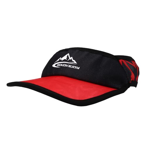 OIDEA Herren Laufvisier für Erwachsener Schwarz: Ultraleicht hoch atmungsaktiv Visier Kopfbedeckung aus Schnell trocknende Fasern Sonnenschutz Sonnenvisier leicht Laufvisor für Sportler Erwachsene von OIDEA