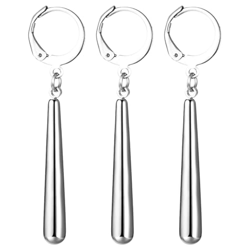 OIDEA Herren Zorro Ohrringe Set: Ringförmige Edelstahl-Roronoa-Anime-Charakter-Accessoires 3-Teilig Creolen mit Anhänger in Silber Perfekt für Cosplay und Fans von Anime und Manga von OIDEA