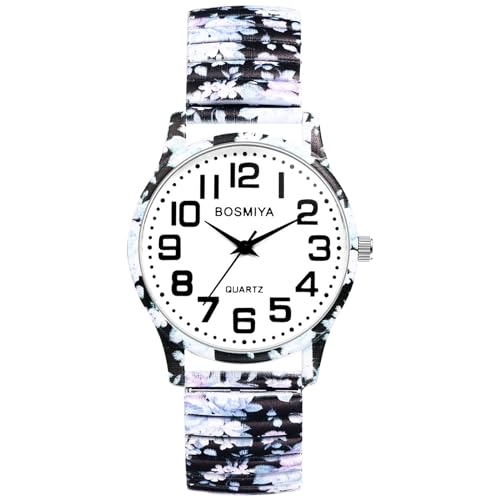 OIDEA Unisex Uhren elastisch Böhmisch: Schwarz Muster Armbanduhr Analog Quarz mit Großem digital Zifferblatt Klare Uhr Schmuck Geschenk für Herren Damen OIDEA Unisex Uhren elastisch Böhmisch: Schwarz Muster Armbanduhr Analog Quarz mit Großem digital Zifferblatt Klare Uhr Schmuck Geschenk für Herren Damen von OIDEA