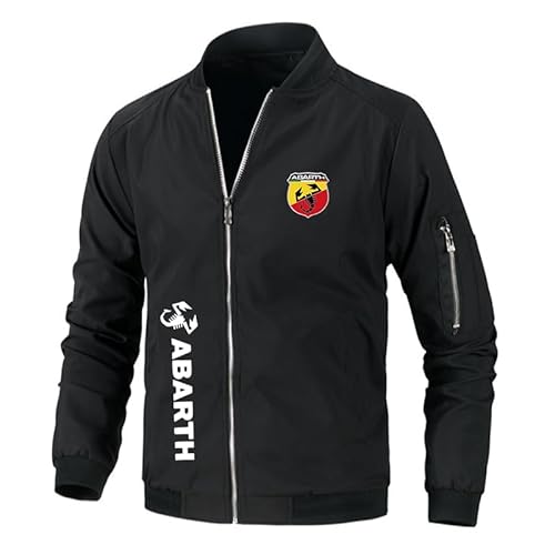 OIUBCW Herren Casual Baseball Kleidung Frühling/Herbst Ab.a_rth Gedruckt Outdoor Casual Sport Jacken (black,XL) von OIUBCW