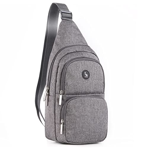 OIWAS Brusttasche Herren Kleine Crossbody Bag Schultertasche Umhängetaschen Herrentasche zum Freizeit Urlaub Wandern Kuriertasche Leichte Reisen Grau von OIWAS
