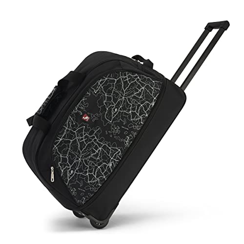 OIWAS Reisetasche mit Rollen kleine 50L-60L Business Trolley Handgepäck Sporttasche Weekender Damen und Herren Erweiterung Schwarz von OIWAS