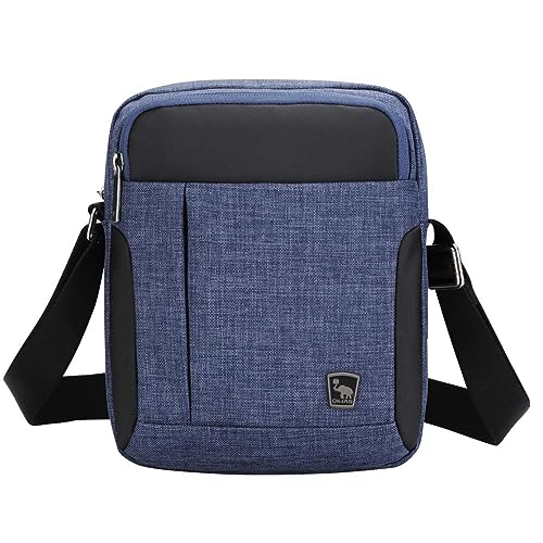 OIWAS Umhängetasche Herren Klein Männerhandtasche Schultertasche Handytasche zum Umhängen Herrentasche Tasche Männer Sportlich Denim Blau von OIWAS