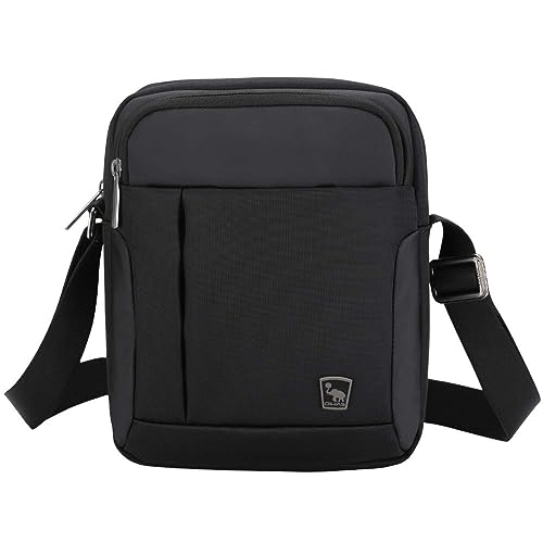 OIWAS Umhängetasche Herren Klein Männerhandtasche Schultertasche Handytasche zum Umhängen Herrentasche Tasche Männer Sportlich Schwarz von OIWAS