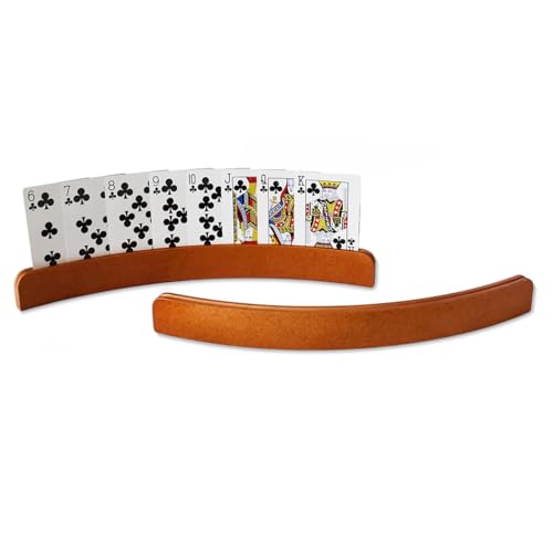 Kartenhalter Kinder, 2 Stück Spielkartenhalter Karten Halter, Kartenhalter Holz,Spielkarten Halter Kartenhalter Kinder Freisprech Kartenständer Kinder Spielkartenhalter Holz für Senioren von OIXEYA
