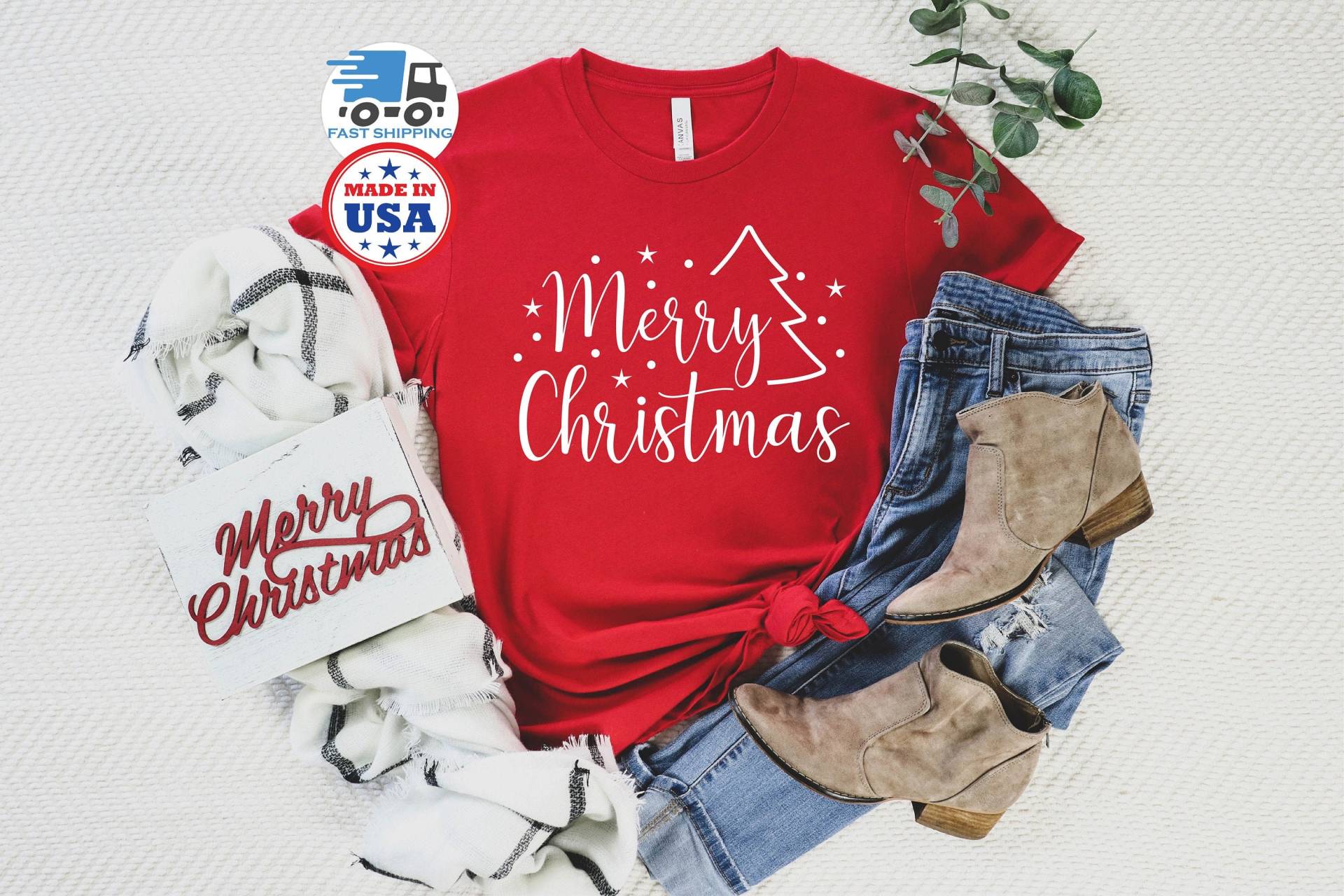 Frohe Weihnachten Shirt Weihnachtsgeschenk Für Mama Passende Familie T-Shirts von OJEYAPPAREL