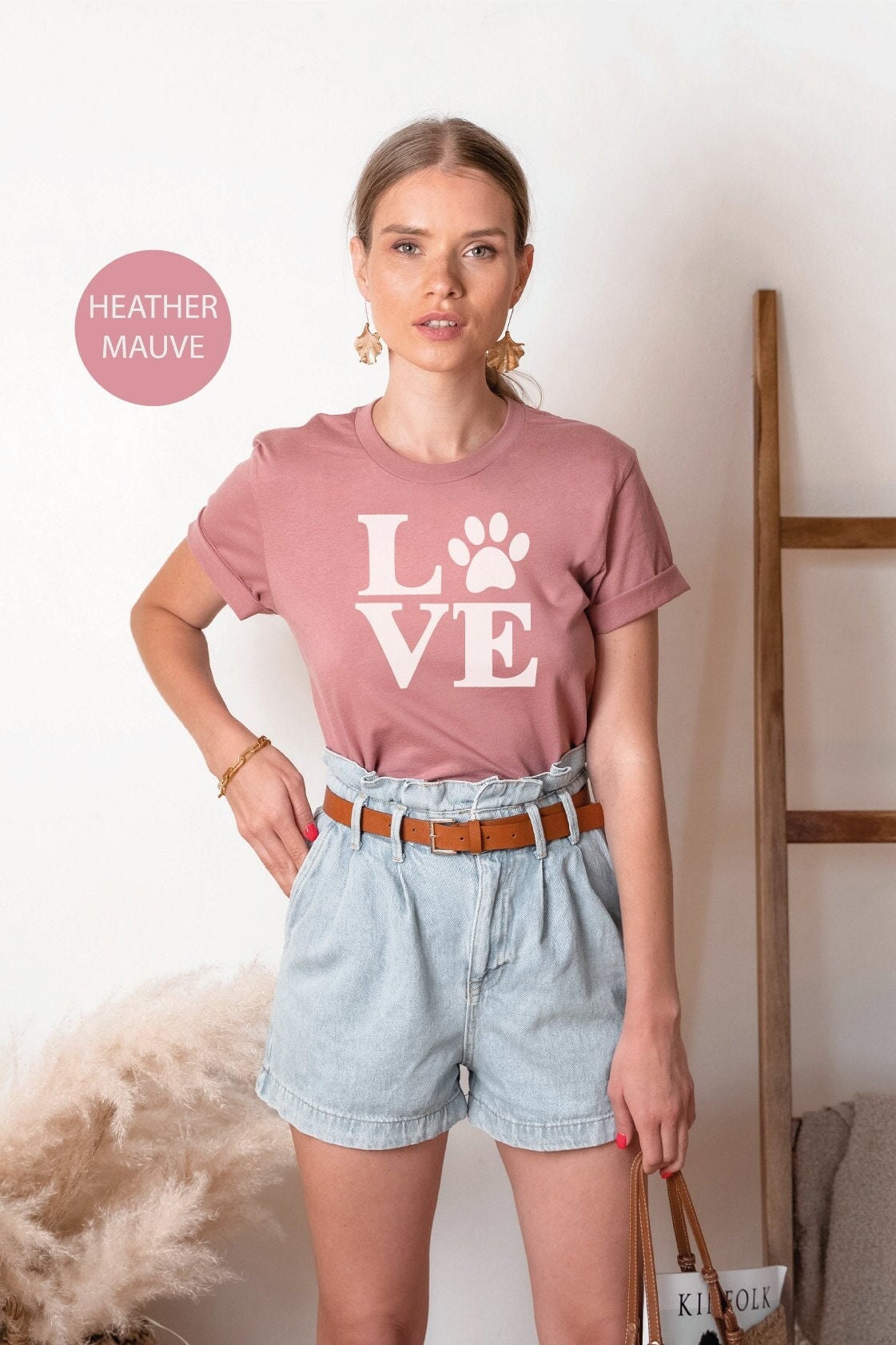 Hundemama Tshirt, Shirt, Hundeliebe Pfote Hundepfoten Geschenk Für Hundeliebhaber, Hundeshirts Frauen, Hundetag Shirts, Süßes Hundeshirt von OJEYAPPAREL