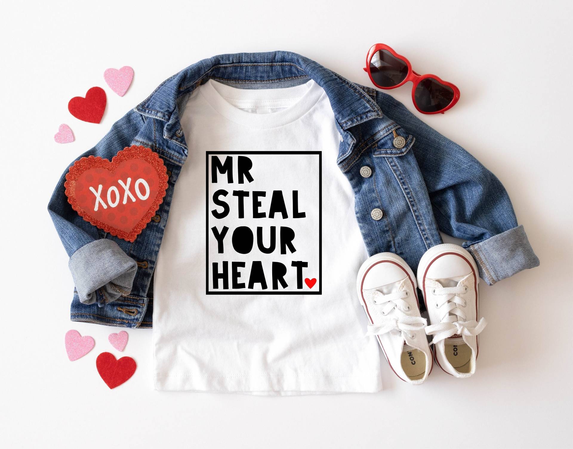 Jungen Valentine Shirt, Mr Steal Your Heart Kleinkind Kinder Shirts, Lustiges Shirt Für von OJEYAPPAREL