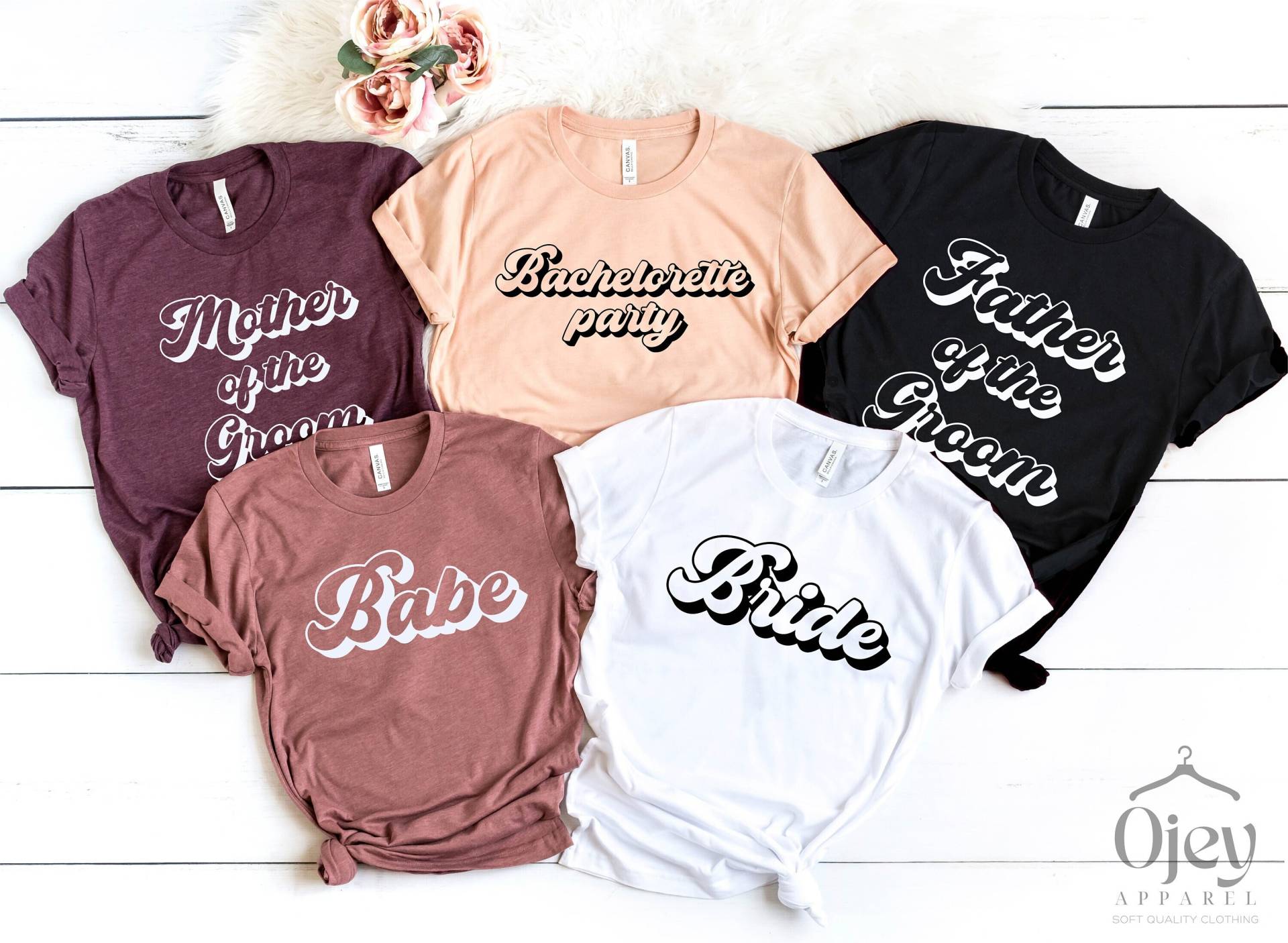 Junggesellinnenabschied Shirts, Mutter Des Bräutigams, Braut Babes Trauzeugin Shirt, Squad Bräutigam Brautjungfer Geschenke von OJEYAPPAREL