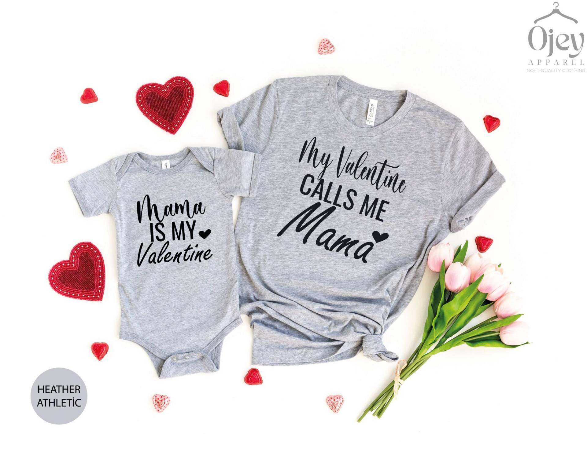 Mein Lieblings Valentine Nennt Mich Mama Shirt, Mini My Valentine, & Me Kleinkind von OJEYAPPAREL