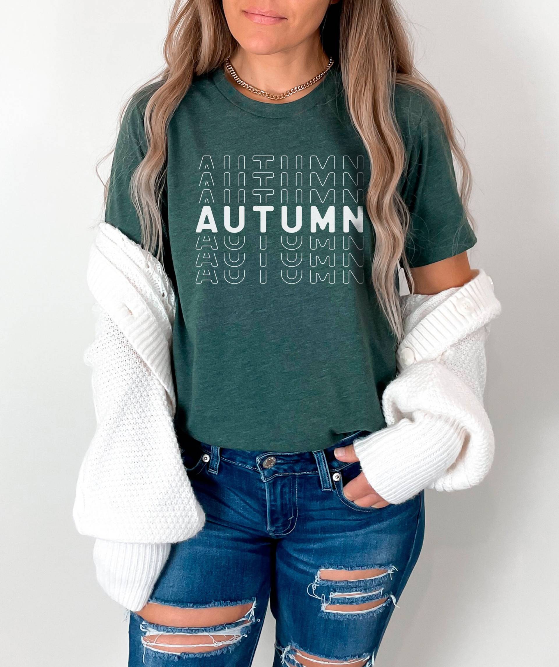 Thanksgiving-Hemden, Herbst-Shirt, Familien-Matching-Shirts, Herbst-T-Shirts, Herbst-Vibes-Shirt, Herbst-Vibes-T-Shirts, Frauen-Hemden von OJEYAPPAREL