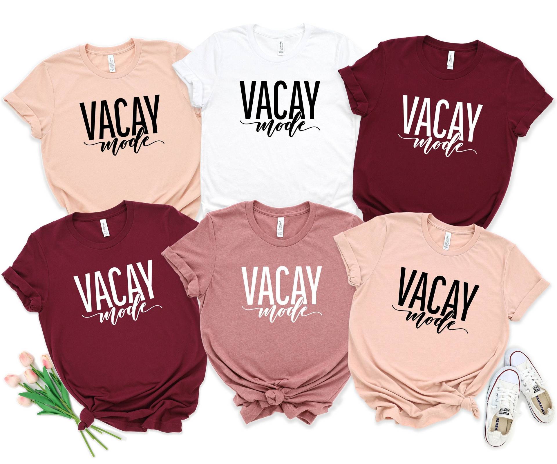 Vacay Mode Shirt, Mädchen Urlaub T-Shirts, 2024 Sommer Reise Shirts Für Frauen, Traveller Geschenk von OJEYAPPAREL