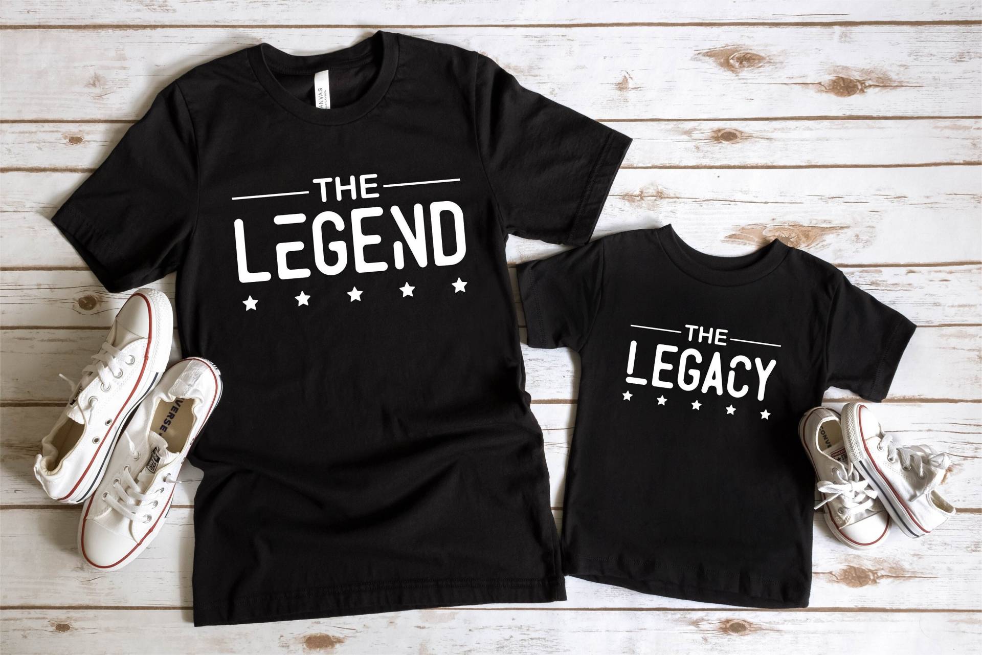 Vater Und Sohn Passende Shirts, Leggins Legend Shirt, Neues Papa Geschenk Von Frau, Vatertag Shirts Set, Für Den Ersten von OJEYAPPAREL