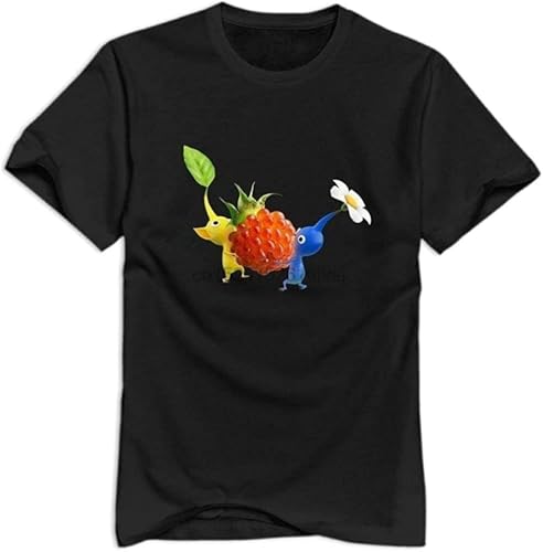 KPZ Pikmin Carry Strawberry Retro Short Sleeve T Shirts for Mens Black Hemden(Medium) von OJWKSXLL