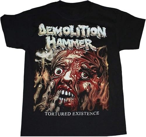 Men's Demolition Hammer Tortured Existence Thrash Death Metal New Black T-Shirt Hemden(Large) von OJWKSXLL