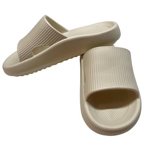 OJXTRDE Badelatschen Herren Damen Hausschuhe mit Fußgewölbestütze,leichte Wolkenschuhe Rutschfest Schlappen Strand Sandalen Schuhe für den Innen- und Außenbereich von OJXTRDE