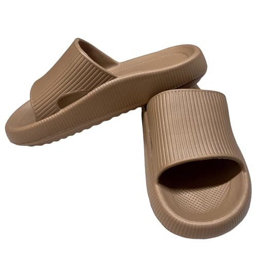 OJXTRDE Badelatschen Herren Damen Hausschuhe mit Fußgewölbestütze,leichte Wolkenschuhe Rutschfest Schlappen Strand Sandalen Schuhe für den Innen- und Außenbereich von OJXTRDE