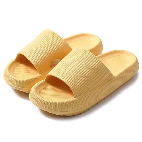 OJXTRDE Cloud Slide für Frauen und Männer, Kissen Hausschuhe Offene Zehe Cozisliders Hausrutschen Bequeme EVA Dicke Sohle Badezimmer Dusche Sandalen Sommer Rutschfest Strand Pool Schuhe von OJXTRDE