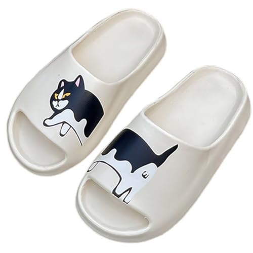 OJXTRDE Dackel Hausschuhe Herren Damen Sommer Wolke Schieber mit dicker Sohle Lustige Neuheit Haustier Katze Wurst Hund Pantoffeln für Badelatschen Pool Strand Haus innen/außen von OJXTRDE