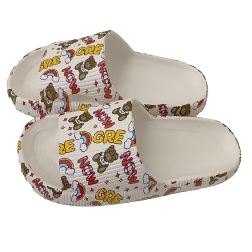 OJXTRDE Unisex Kinder Badeschuhe Hausschuhe Jungen Mädchen Sommer Hausschuhe Dusche Strand Slides Sandalen EVA Cozy Slides Dicke Sohle Wolken Pantoletten von OJXTRDE