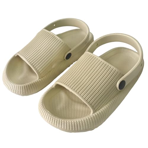 OJXTRDE Unisex Kinder Badeschuhe Mädchen Sommer Pantoffel Strand Sandalen Jungen rutschfeste, Leichte Dicke Wolke Schuhe Kinder Pantoletten für Schwimmbad Strand Badezimmer von OJXTRDE