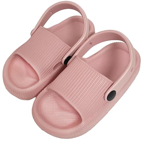 OJXTRDE Unisex Kinder Badeschuhe Mädchen Sommer Pantoffel Strand Sandalen Jungen rutschfeste, Leichte Dicke Wolke Schuhe Kinder Pantoletten für Schwimmbad Strand Badezimmer von OJXTRDE