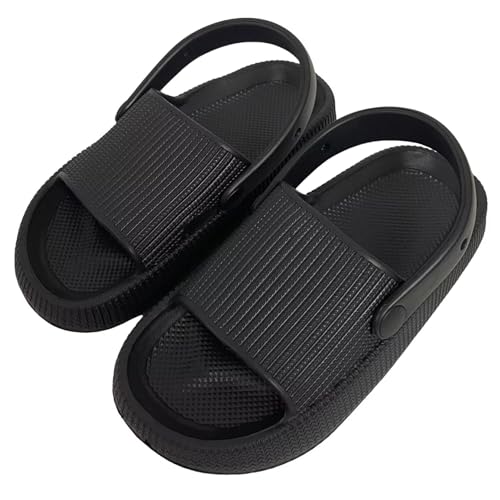 OJXTRDE Unisex Kinder Badeschuhe Mädchen Sommer Pantoffel Strand Sandalen Jungen rutschfeste, Leichte Dicke Wolke Schuhe Kinder Pantoletten für Schwimmbad Strand Badezimmer von OJXTRDE