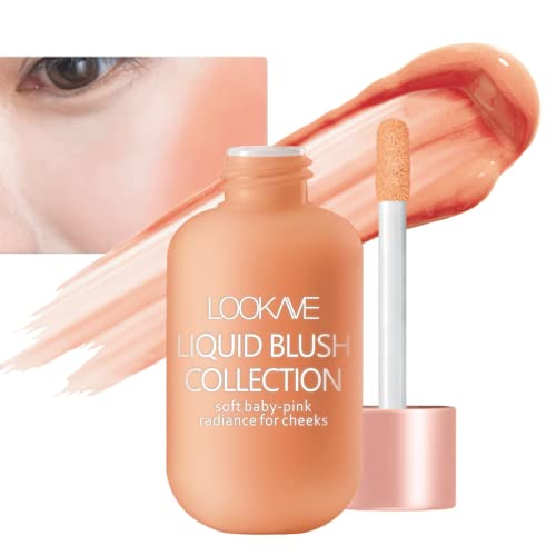 Matte Liquid Blush for Cheeks, Atmungsaktiv, Natürlicher Look, Tau Finish Creme Rouge, Mattes flüssiges Rouge Make-up, Matte Flüssiges Wangenrouge, Ideales Blush Flüssig für Frauen (#4) von OKENTEN