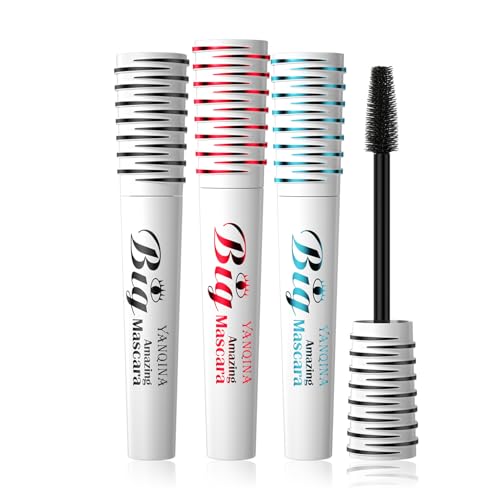 Wimperntusche, 4D Seidenfaser wasserdichte, Natürliche und False Lash Look Verlängerung, Volumen Eyelash Mascara Wasserdicht Langlebig Natürlich, Extra Lange Wimpern-Wimperntusche und Dick (#01) von OKENTEN