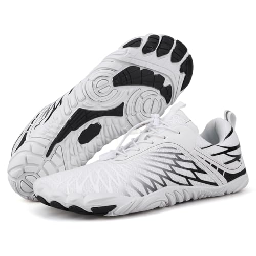OKESYO Minimalistische Barfußschuhe Damen Herren Walkingschuhe mit Breiter Zehenbox Gesunde Bequeme Badeschuhe Atmungsaktiv Schnell Trocknend Traillaufschuhe mit rutschfest Sohle OKESYO Minimalistische Barfußschuhe Damen Herren Walkingschuhe mit Breiter Zehenbox Gesunde Bequeme Badeschuhe Atmungsaktiv Schnell Trocknend Traillaufschuhe mit rutschfest Sohle von OKESYO