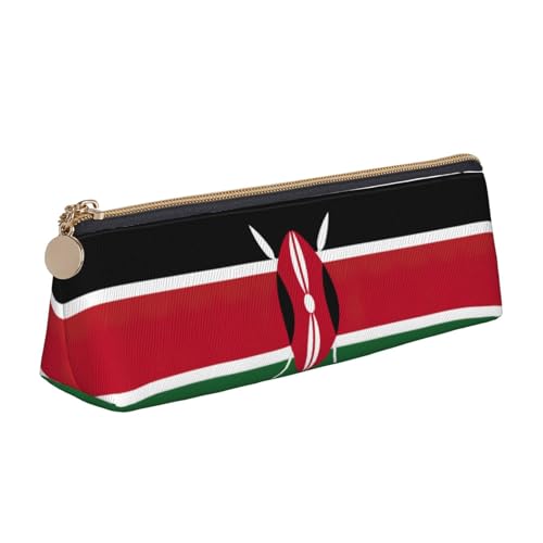 Federmäppchen mit Flagge von Kenia, ästhetisch mit dreieckigem Design, Stifteetui für Kinder, für Pinsel, Bleistifte, weiß, Einheitsgröße, Taschen-Organizer von OKFSTY