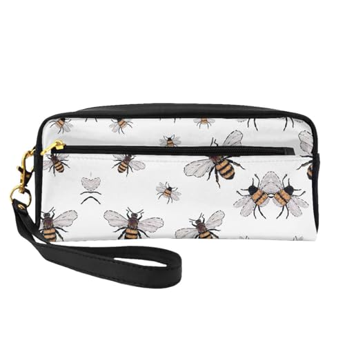 Funny Bees Kleine Make-up-Tasche, Reise-Make-up-Tasche, Kosmetiktasche für Damen, Kosmetiktasche, langlebiger Reißverschluss, Schwarz , Einheitsgröße, Kosmetiktasche Funny Bees Kleine Make-up-Tasche, Reise-Make-up-Tasche, Kosmetiktasche für Damen, Kosmetiktasche, langlebiger Reißverschluss, Schwarz , Einheitsgröße, Kosmetiktasche von OKFSTY