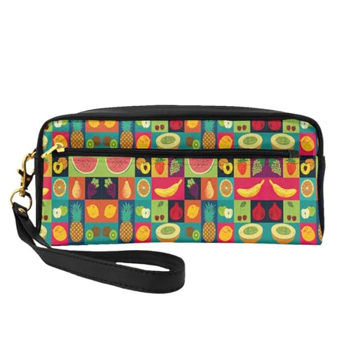 Kleine Make-up-Tasche im Kunststil, Obst, Reise-Make-up-Tasche, Kosmetiktasche für Damen, Kosmetiktasche, langlebiger Reißverschluss, Schwarz , Einheitsgröße, Kosmetiktasche Kleine Make-up-Tasche im Kunststil, Obst, Reise-Make-up-Tasche, Kosmetiktasche für Damen, Kosmetiktasche, langlebiger Reißverschluss, Schwarz , Einheitsgröße, Kosmetiktasche von OKFSTY