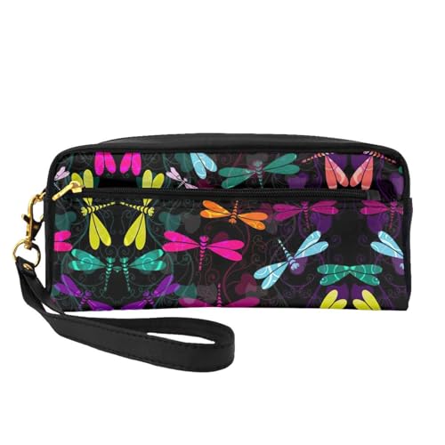 Kleine Make-up-Tasche mit niedlicher Libelle, Reise-Make-up-Tasche, Kosmetiktasche für Damen, Kosmetiktasche, langlebiger Reißverschluss, Schwarz , Einheitsgröße, Kosmetiktasche Kleine Make-up-Tasche mit niedlicher Libelle, Reise-Make-up-Tasche, Kosmetiktasche für Damen, Kosmetiktasche, langlebiger Reißverschluss, Schwarz , Einheitsgröße, Kosmetiktasche von OKFSTY