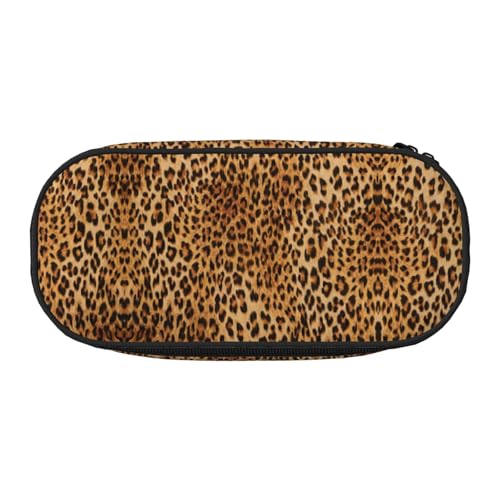 Leopard Print Nette Ästhetische Große Kapazität Reißverschluss Bleistift Fällen Stift, Tragbare Schreibtisch Organizer für Erwachsene, blacks, One size, Tasche Organizer von OKFSTY