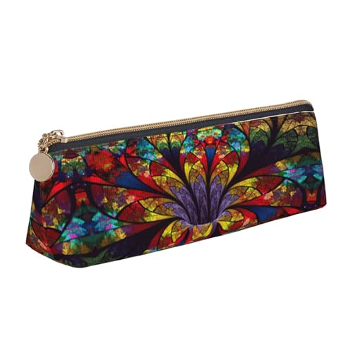 OKFSTY Federmäppchen aus Buntglas, ästhetisch mit dreieckigem Design, Stifteetui für Kinder, für Pinsel, Bleistifte, weiß, Einheitsgröße, Taschen-Organizer von OKFSTY