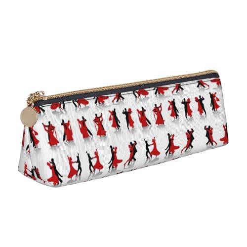 OKFSTY Federmäppchen für Ballsaal, Tanzschule, ästhetisch mit dreieckigem Design, Stifteetui für Kinder, für Pinsel, Bleistifte, weiß, Einheitsgröße, Taschen-Organizer von OKFSTY