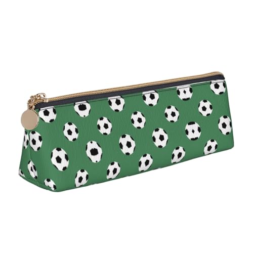 OKFSTY Federmäppchen für Fußballschule, ästhetisch mit dreieckigem Design, Stifteetui für Kinder, für Pinsel, Bleistifte, weiß, Einheitsgröße, Taschen-Organizer von OKFSTY