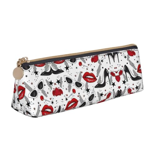 OKFSTY Federmäppchen für die Schule, ästhetisch mit dreieckigem Design, Stifteetui für Kinder, für Pinsel, Bleistifte, weiß, Einheitsgröße, Taschen-Organizer von OKFSTY