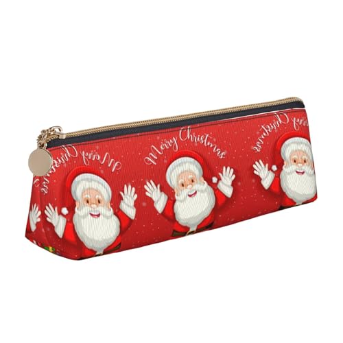 OKFSTY Federmäppchen mit Aufschrift "Merry Christmas", ästhetisch mit dreieckigem Design, Stifteetui für Kinder, für Pinsel, Bleistifte, weiß, Einheitsgröße, Taschen-Organizer von OKFSTY