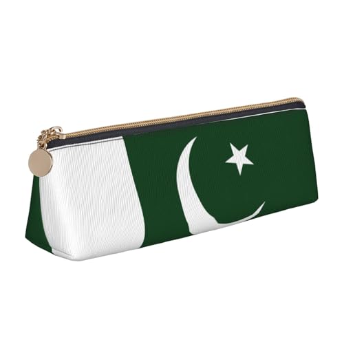 OKFSTY Federmäppchen mit Flagge Pakistans, ästhetisch mit dreieckigem Design, Stifteetui für Kinder, für Pinsel, Bleistifte, weiß, Einheitsgröße, Taschen-Organizer von OKFSTY