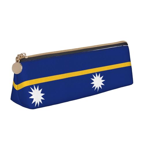 OKFSTY Federmäppchen mit Flagge von Nauru, ästhetisch mit dreieckigem Design, Stifteetui für Kinder, für Pinsel, Bleistifte, weiß, Einheitsgröße, Taschen-Organizer von OKFSTY