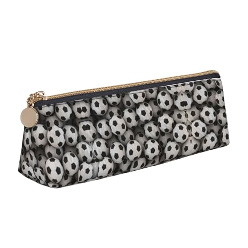 OKFSTY Federmäppchen mit Fußball-Motiv, ästhetisch mit dreieckigem Design, Stifteetui für Kinder, für Pinsel, Bleistifte, weiß, Einheitsgröße, Taschen-Organizer von OKFSTY