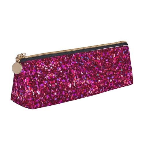 OKFSTY Federmäppchen mit Glitzermuster, ästhetisch mit dreieckigem Design, Stifteetui für Kinder, für Pinsel, Bleistifte, weiß, Einheitsgröße, Taschen-Organizer von OKFSTY