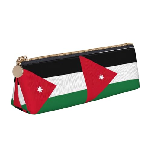 OKFSTY Federmäppchen mit Jordanischer Flagge, ästhetisch mit dreieckigem Design, Stifteetui für Kinder, für Pinsel, Bleistifte, weiß, Einheitsgröße, Taschen-Organizer von OKFSTY
