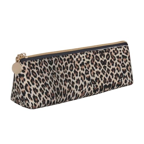 OKFSTY Federmäppchen mit Leopardenmuster, ästhetisch mit dreieckigem Design, Stifteetui für Kinder, für Pinsel, Bleistifte, weiß, Einheitsgröße, Taschen-Organizer von OKFSTY
