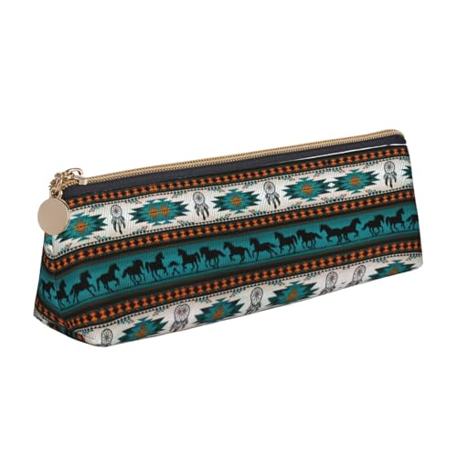 OKFSTY Federmäppchen mit Pferdemotiv, ästhetisch mit dreieckigem Design, Stifteetui für Kinder, für Pinsel, Bleistifte, weiß, Einheitsgröße, Taschen-Organizer von OKFSTY