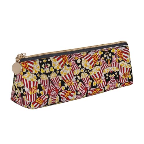 OKFSTY Federmäppchen mit Popcorn-Druck, ästhetisch mit dreieckigem Design, Stifteetui für Kinder, für Pinsel, Bleistifte, weiß, Einheitsgröße, Taschen-Organizer von OKFSTY